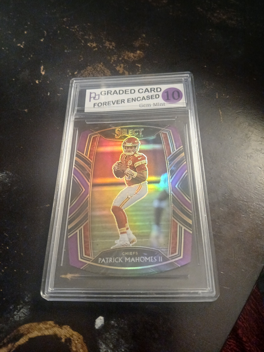 Patrick Mahomes II Select Graded Football Card - Purple Prism